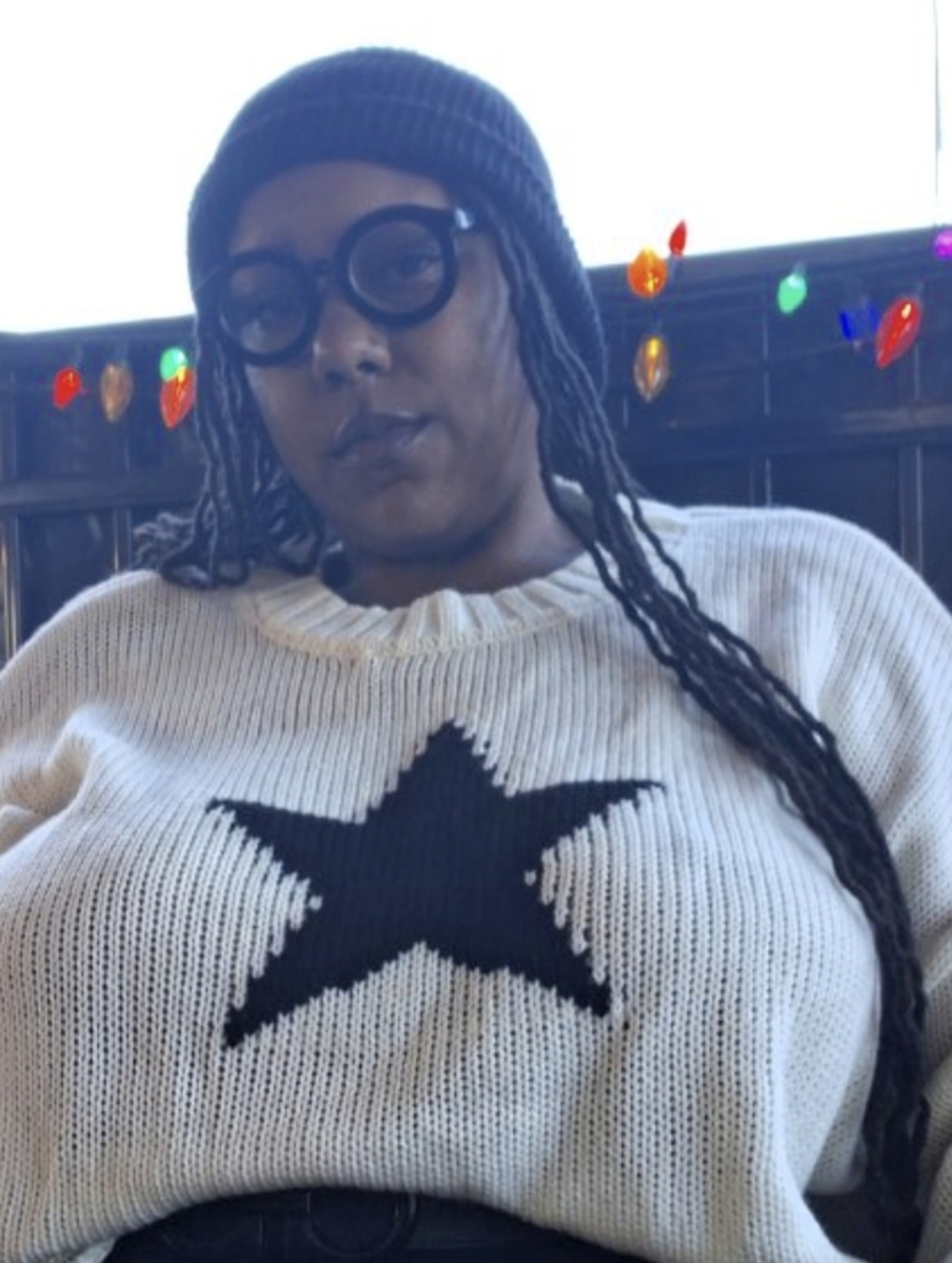 Round Black Retro Glasses - Picture 2 of 2